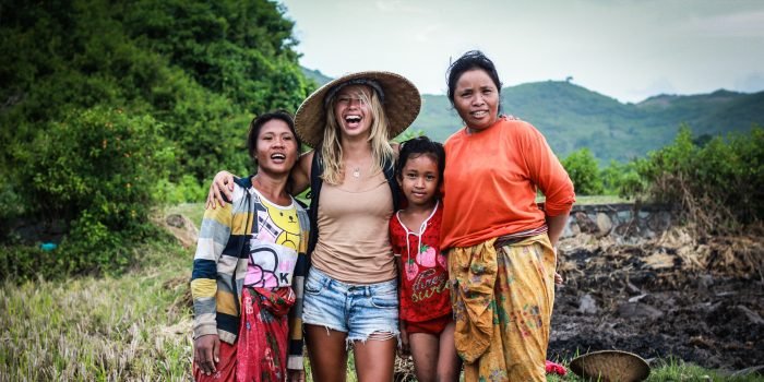Neitiketino gerumo vietiniai - Lombok, Indonezija, ryziu laukai