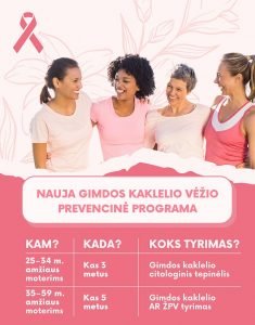 Nauja gimdos kaklelio vėžio prevencinė programa
