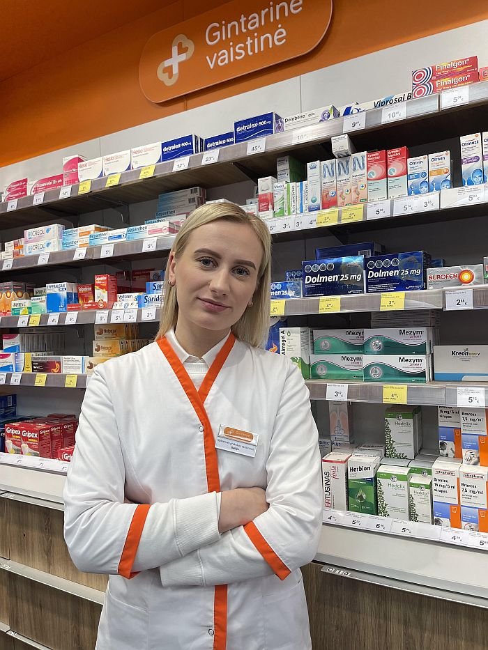 Gintarinės vaistinės vaistininkė Gabija Kruopytė