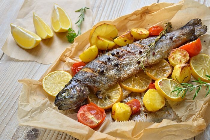 Baked trout
