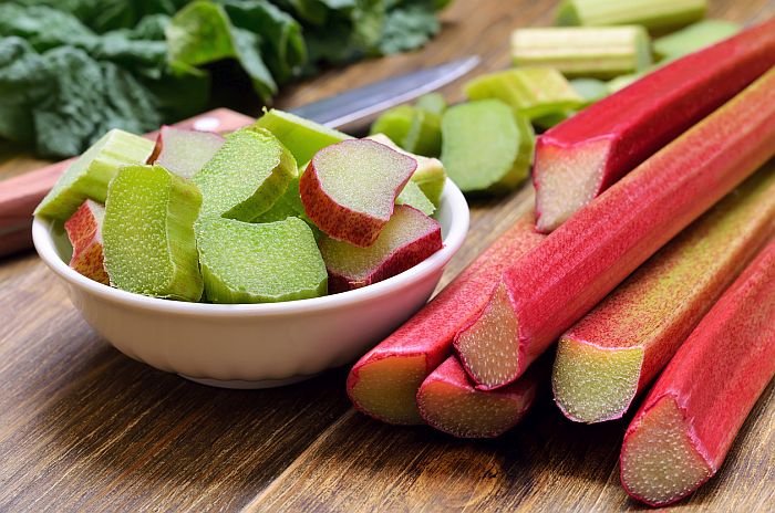 Fresh rhubarb